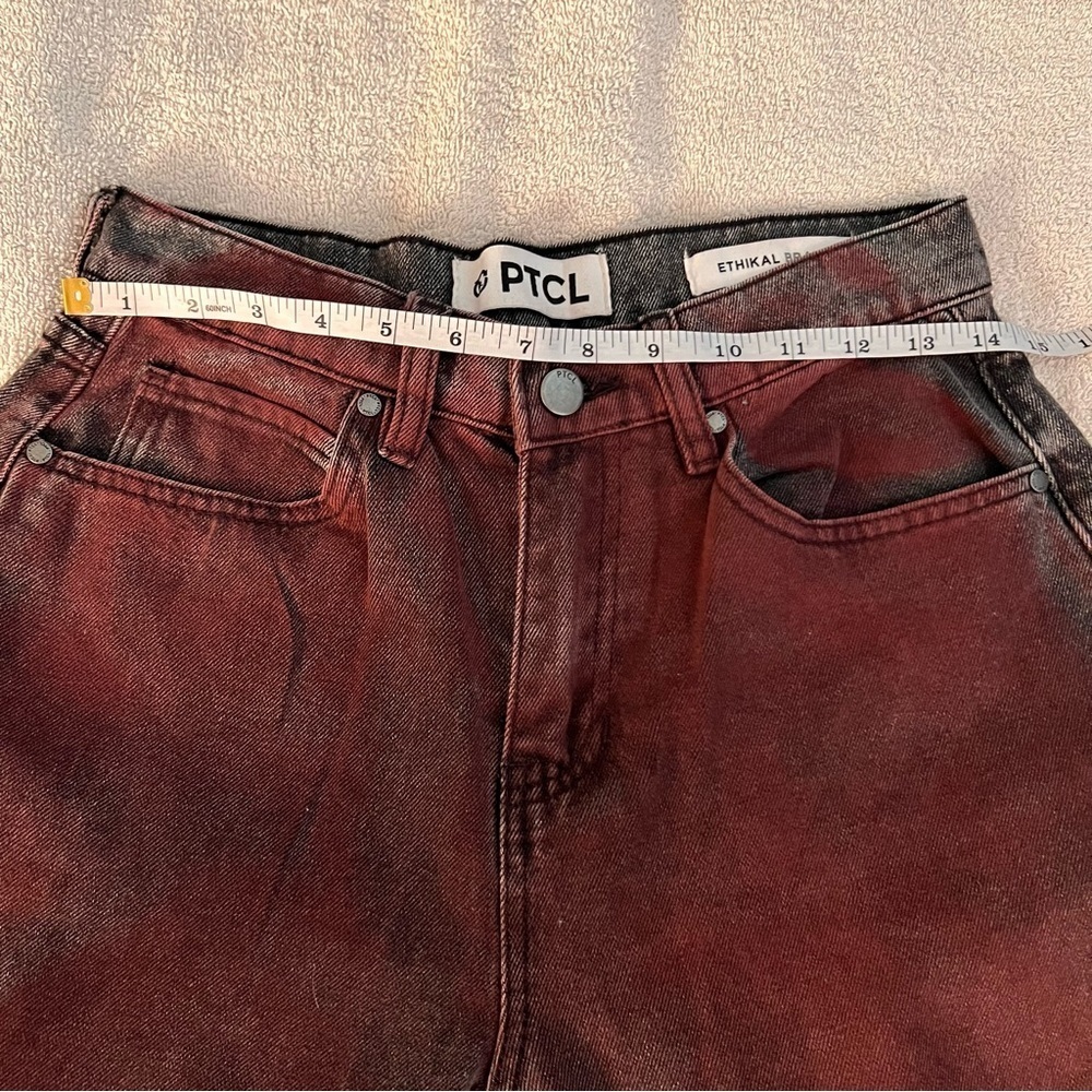 NWOT PTCL JEANS Mid Rise Overdye Non Stretch Straight Leg Jean Women’s SZ 27 - Picture 6 of 11
